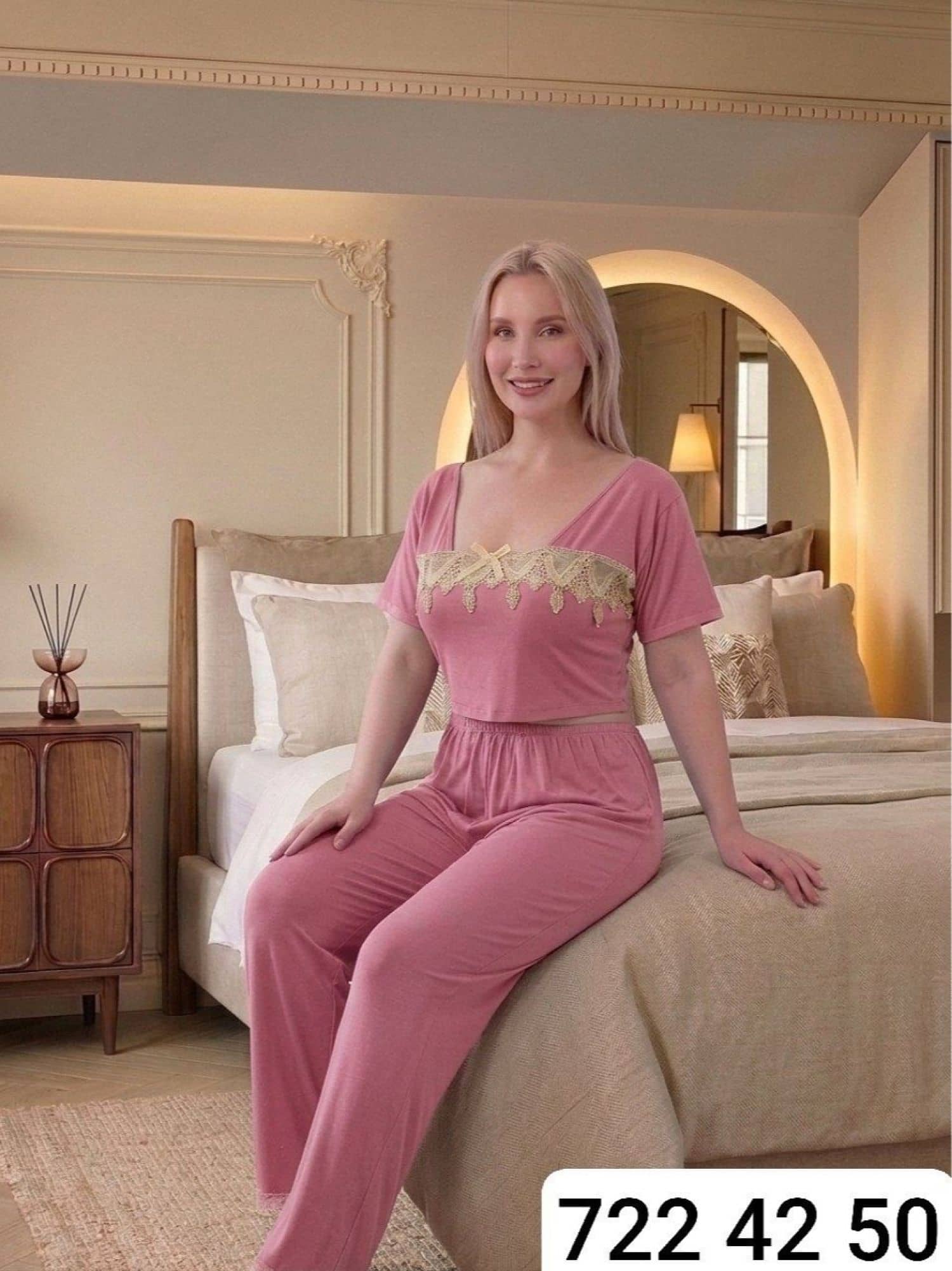 Kadın Kısa Kollu Pijama L2435