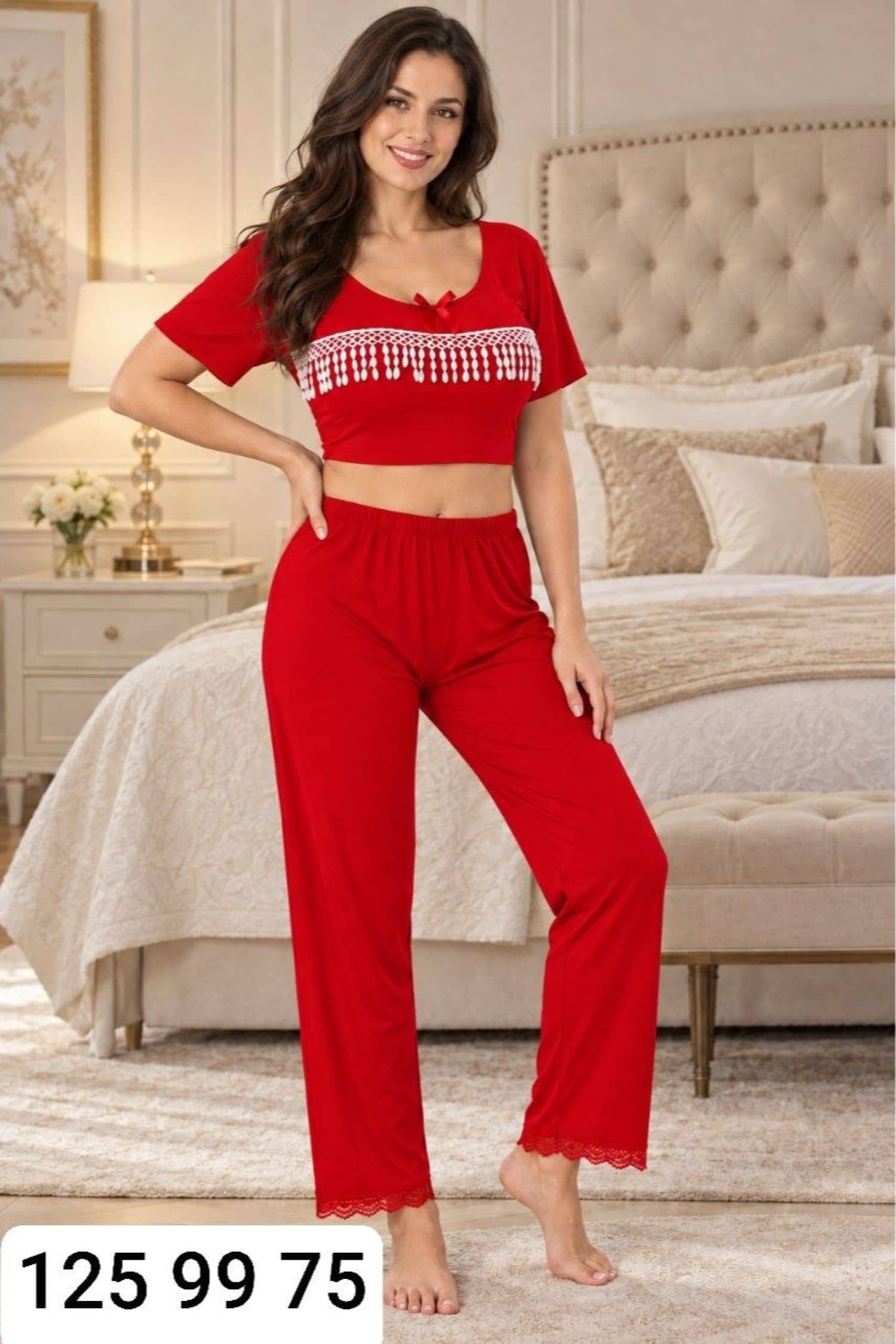 بيجامة نسائي نص كم L2430