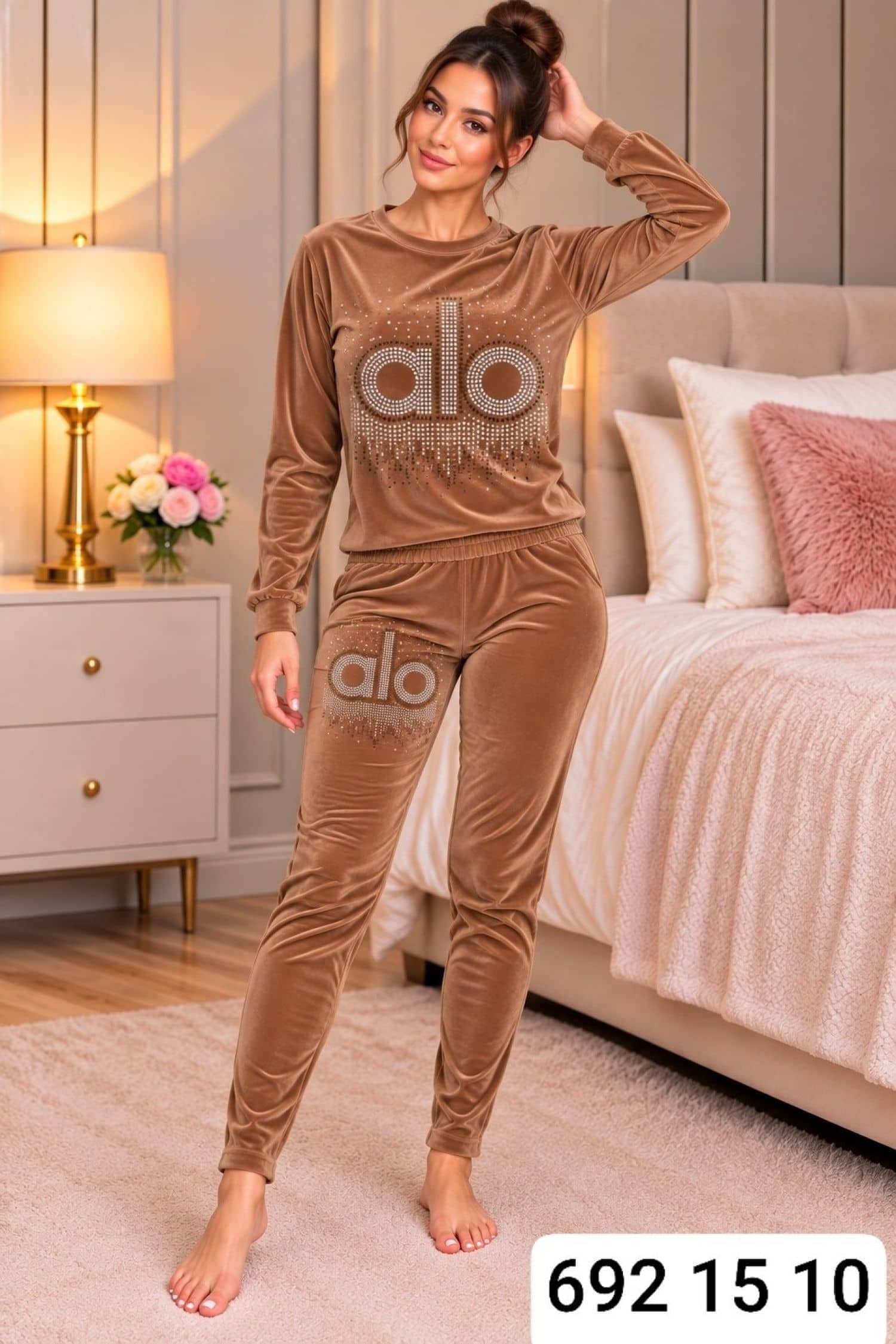 Alo Kadife Pijama M-031R