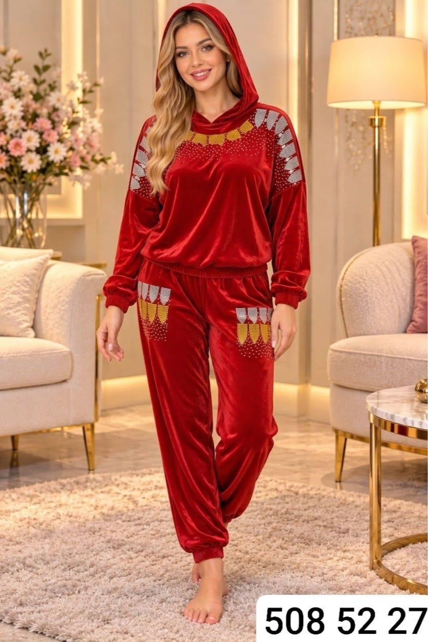 بيجامة مخمل الماس 2458