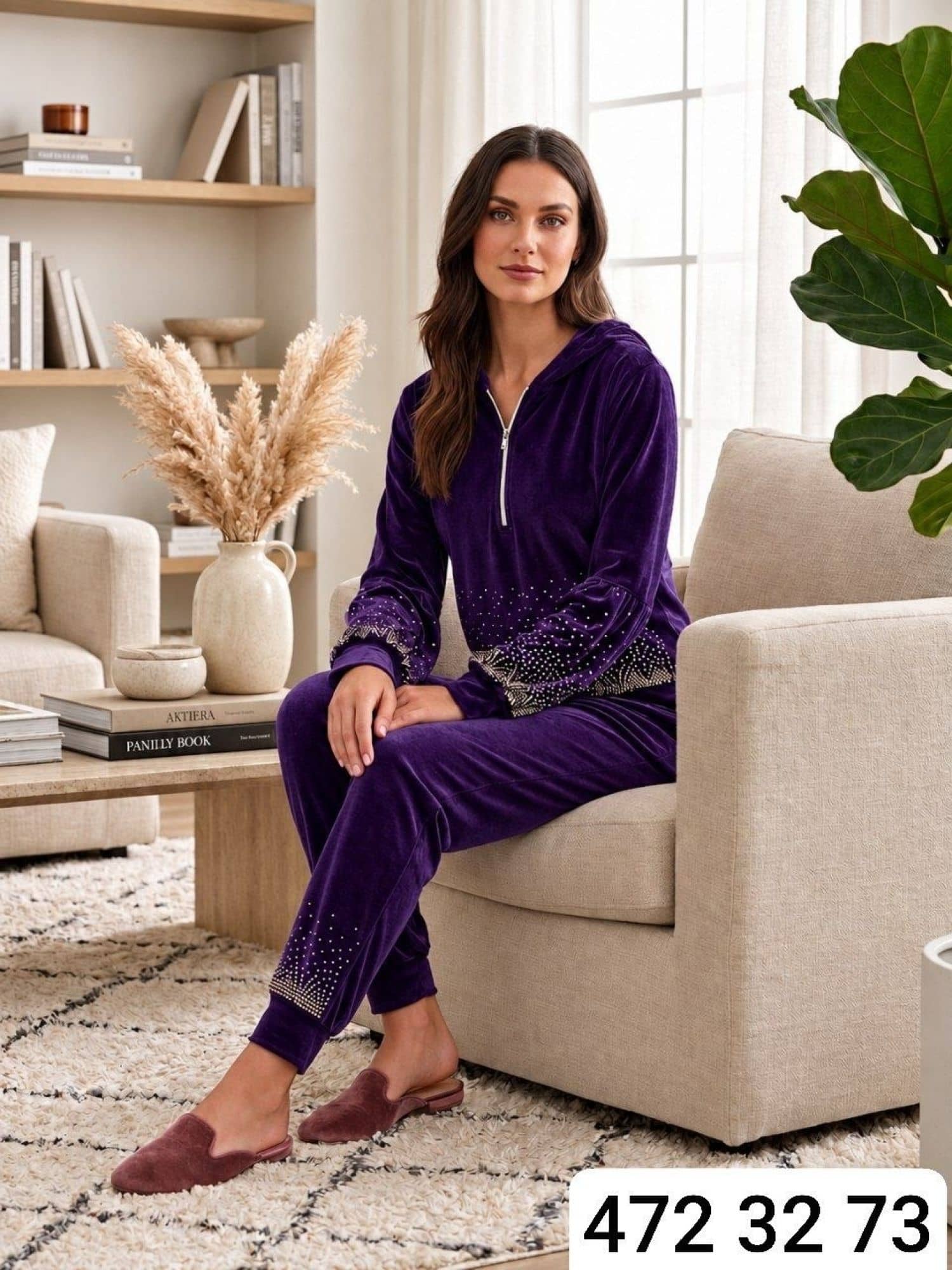 Elmas Fermuarlı Pijama 676