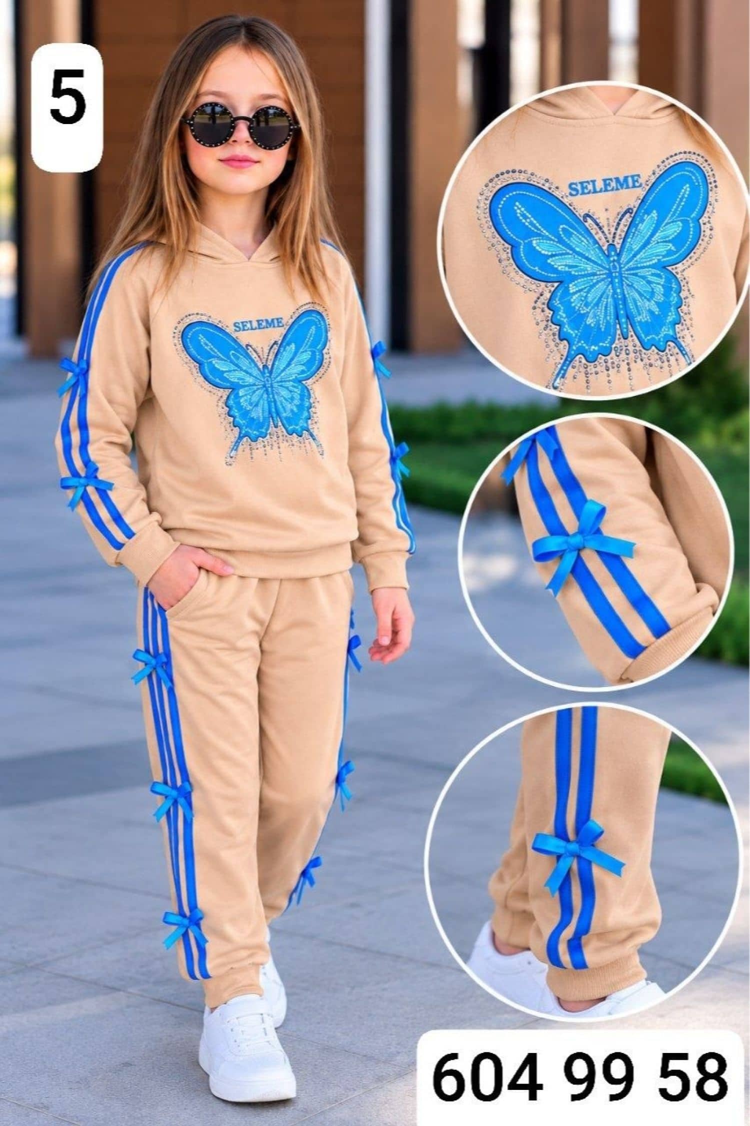 Girls' Butterfly Hooded Pajamas SE