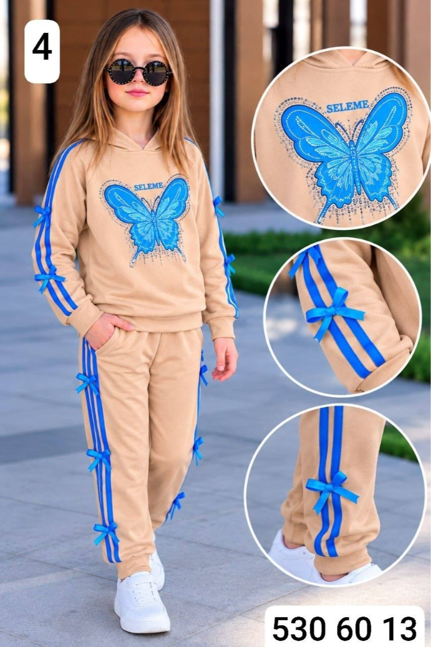 Girls' Butterfly Hooded Pajamas SE