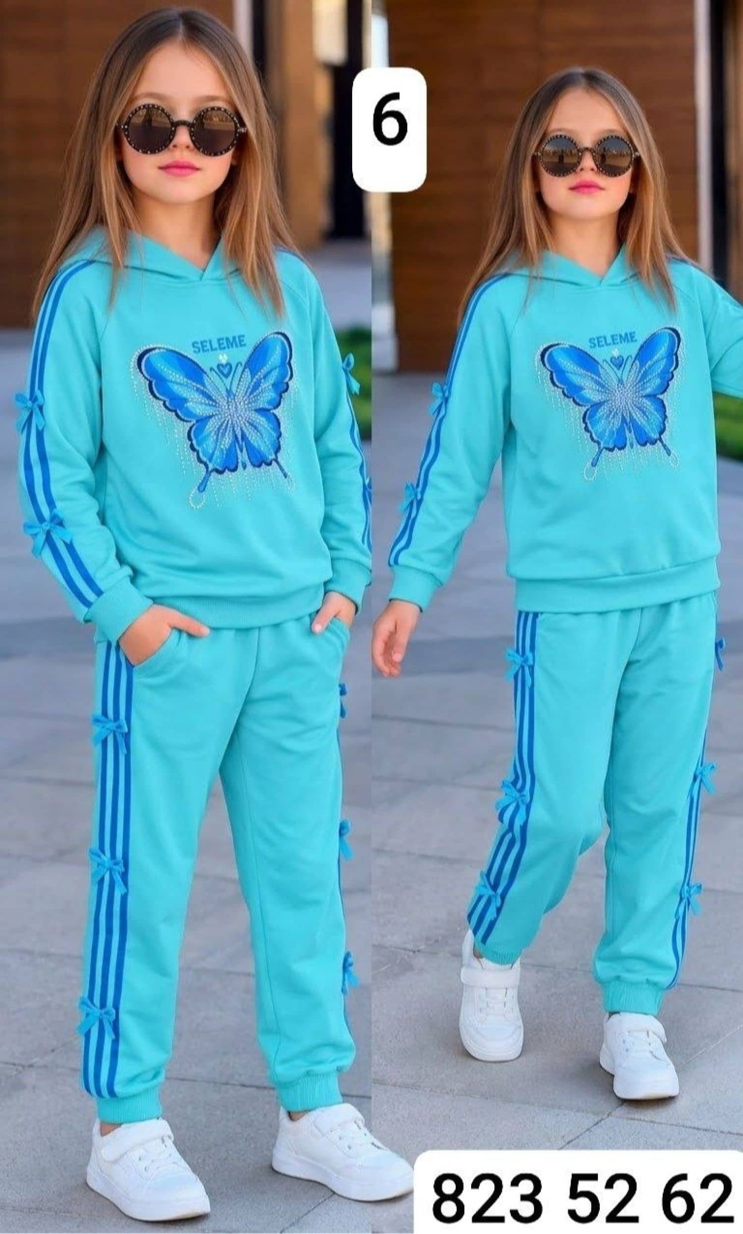 Girls' Butterfly Hooded Pajamas SE