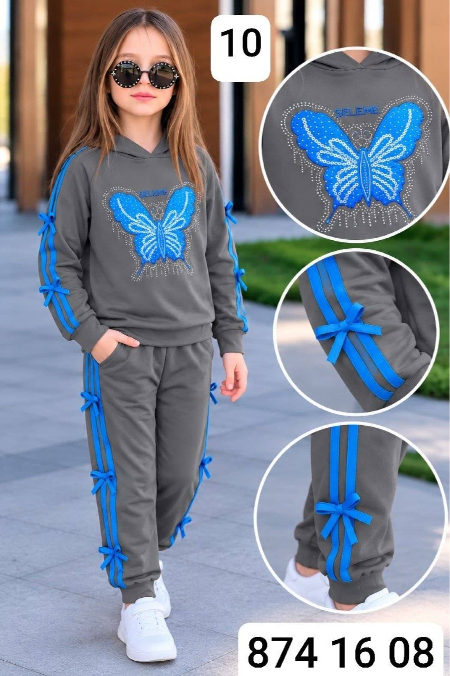 Girls' Butterfly Hooded Pajamas SE