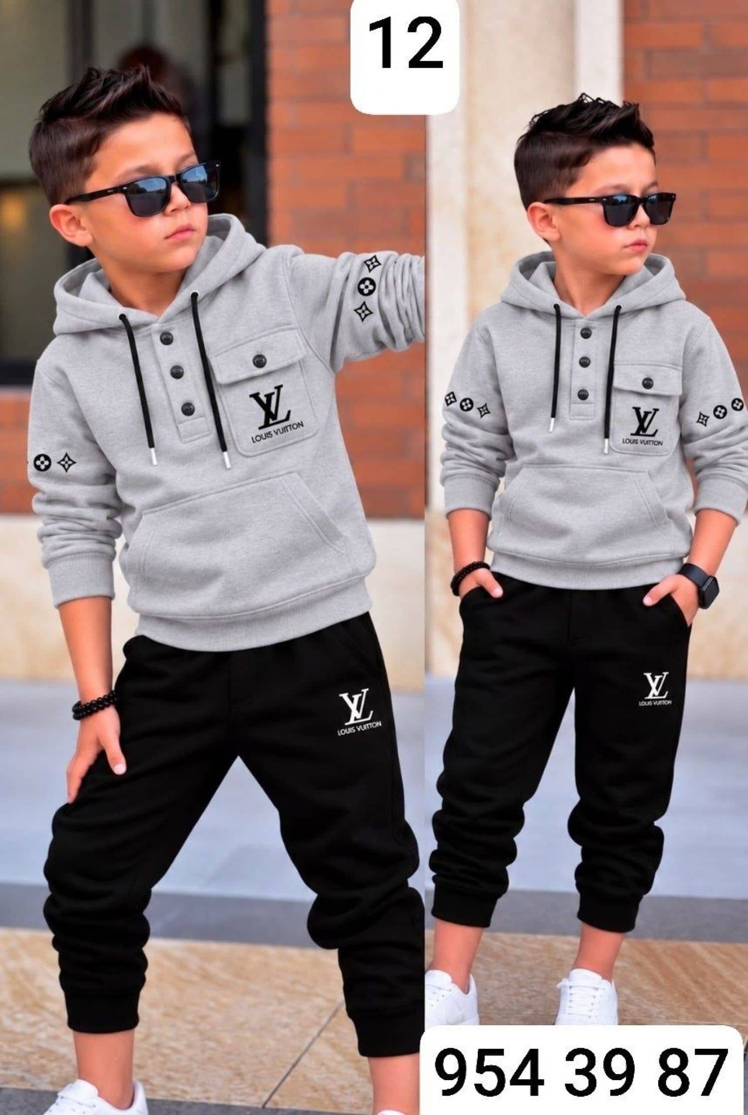 Boys' LV Hooded Pajamas