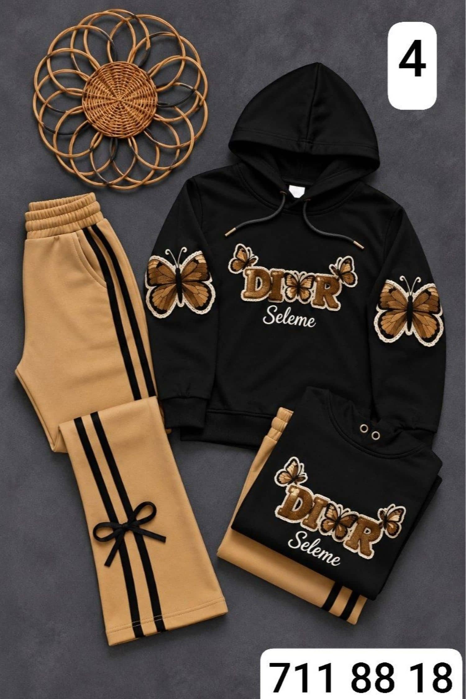 Kız Çocuk Kelebek Pijama SE-DIOR