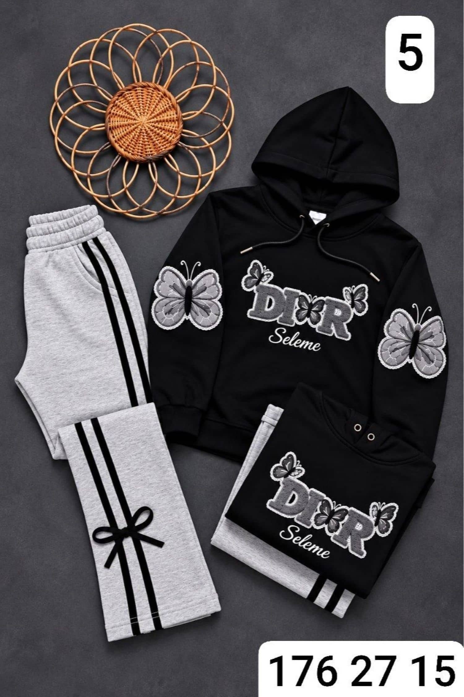 Kız Çocuk Kelebekli Pijama SE-DIOR