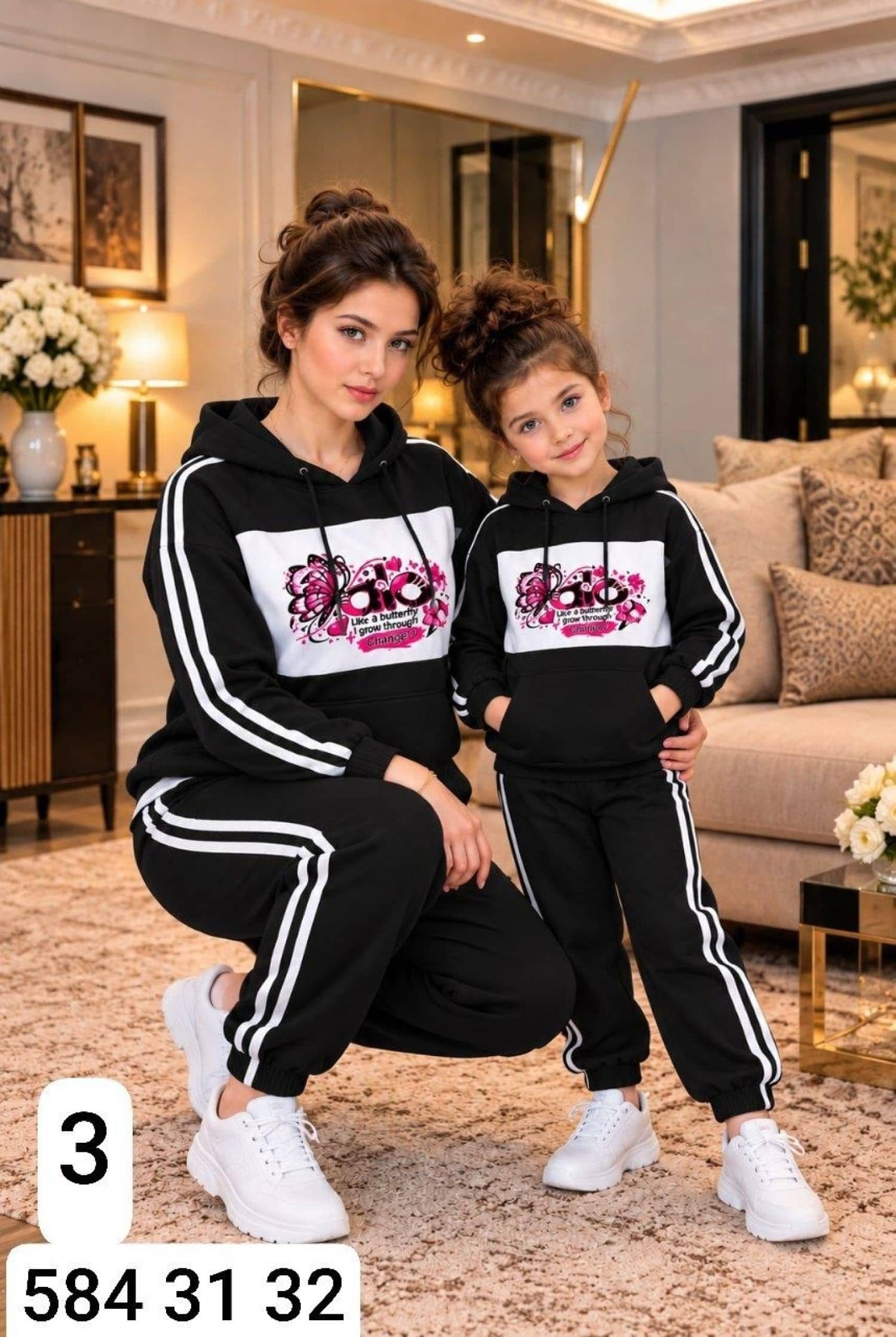 ALO Kız Çocuk Kapüşonlu Pijama Takımı
