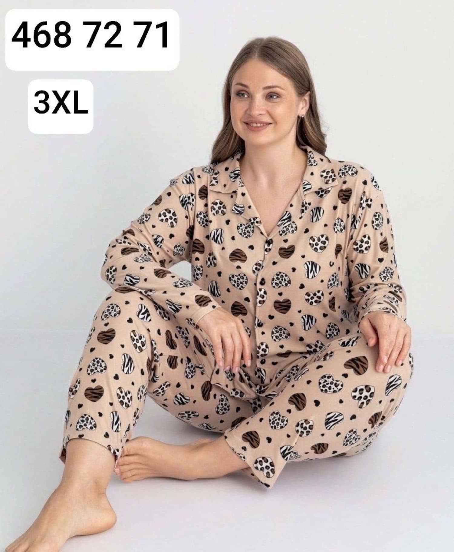 Button Sleeve Pajama B-100