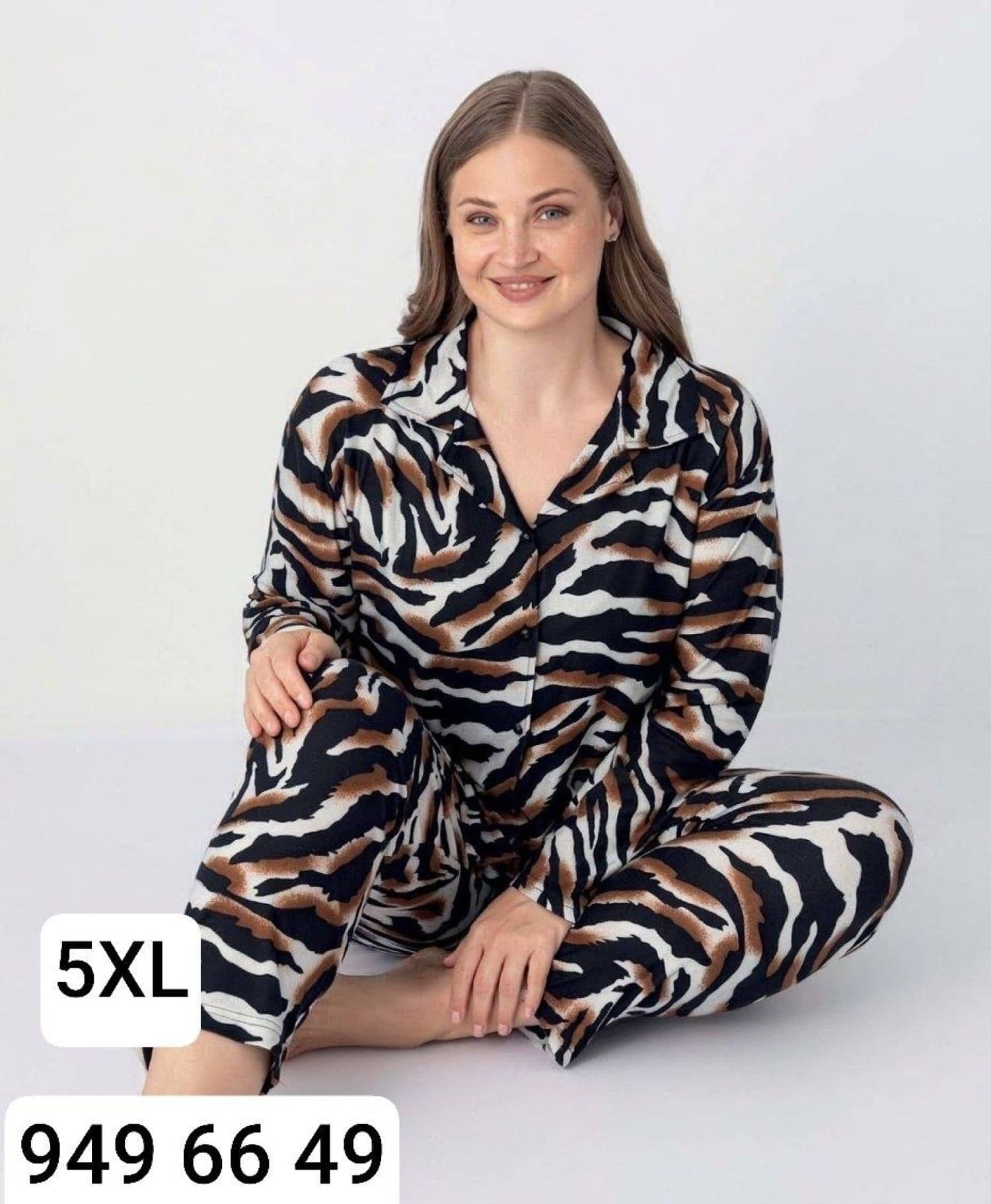 Düğme Kollu Pijama B-100
