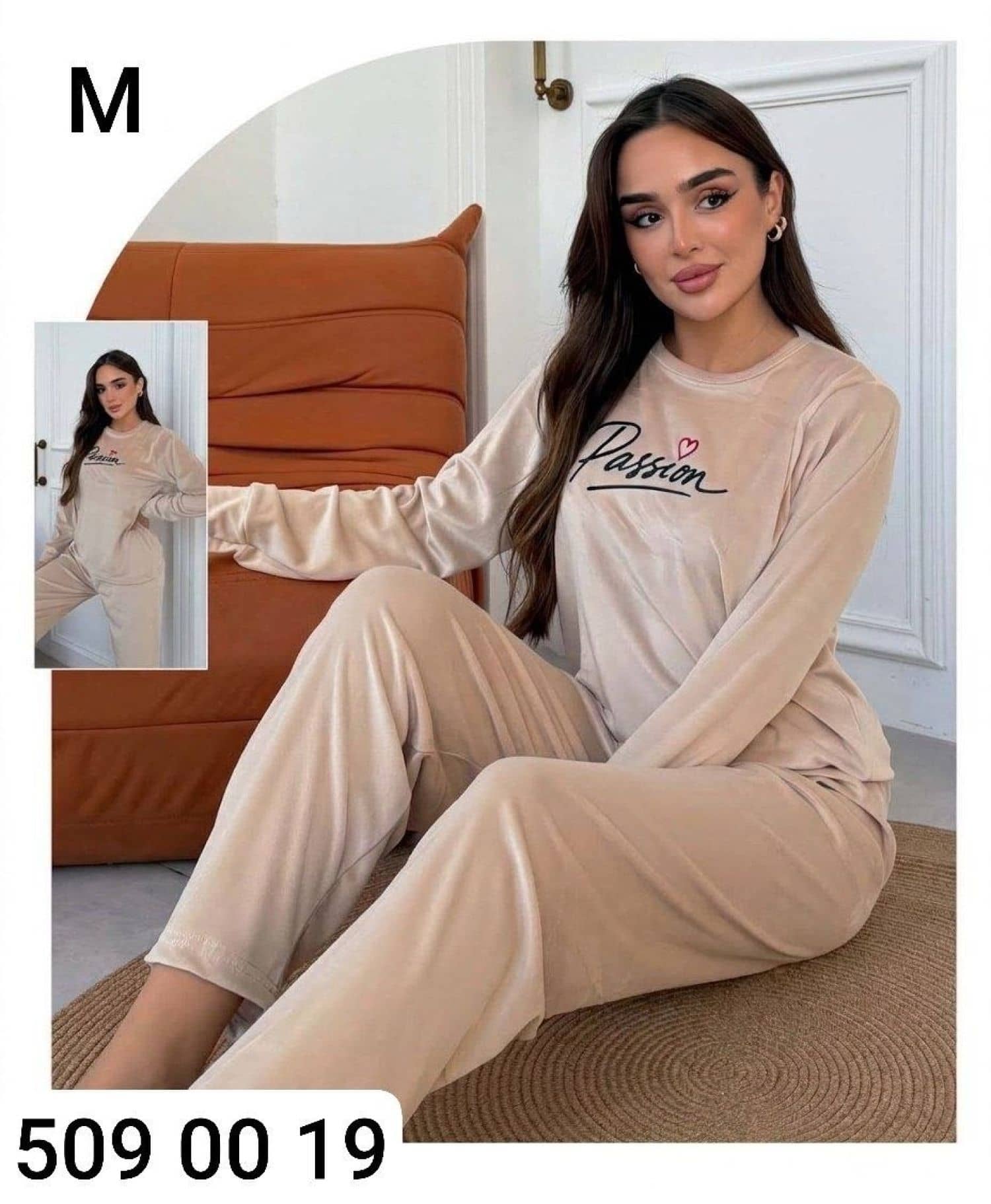 Plain Velvet Pajamas KA-013