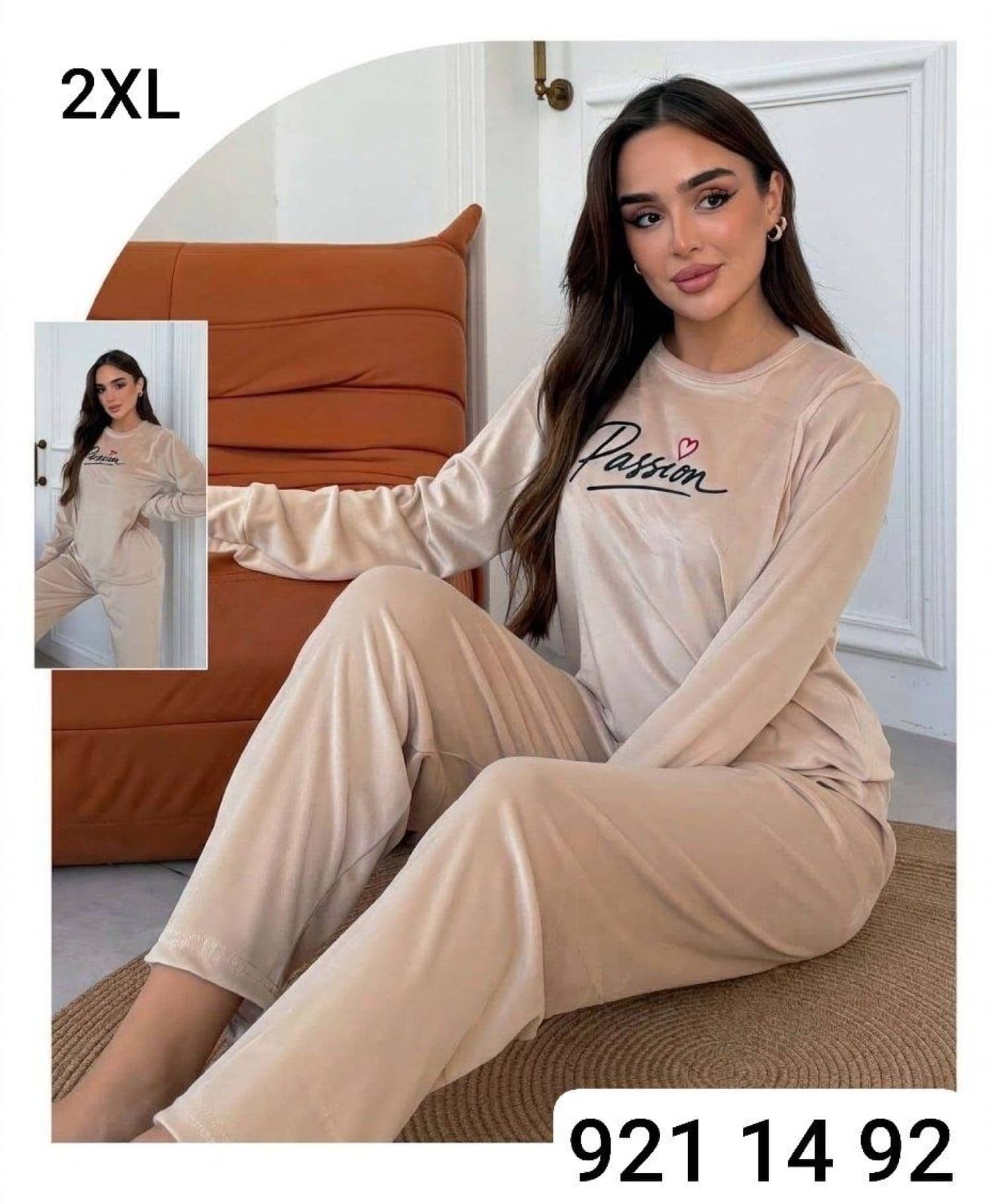Düz Kadife Pijama KA-013