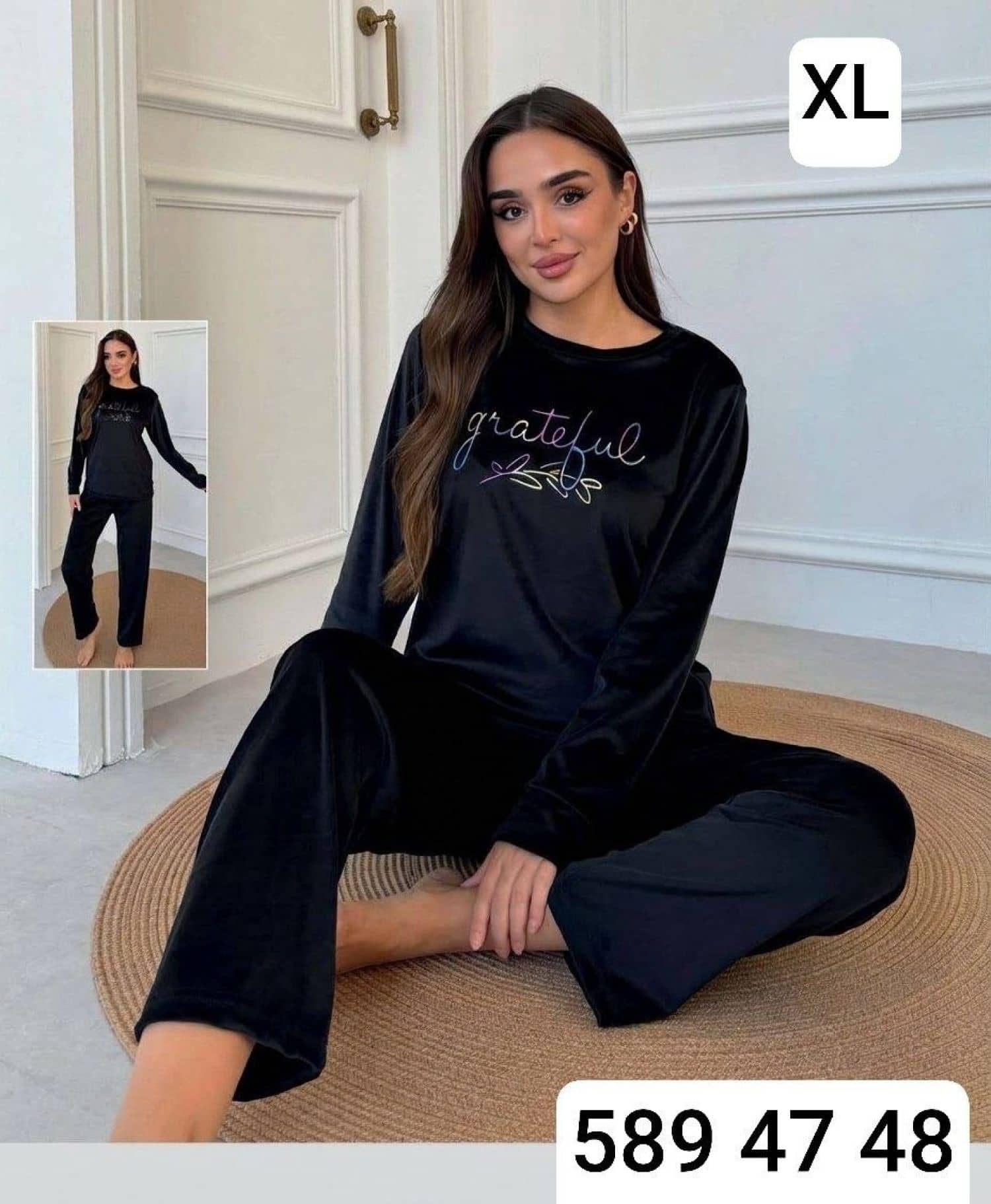 بيجامة مخمل سادة KA-013