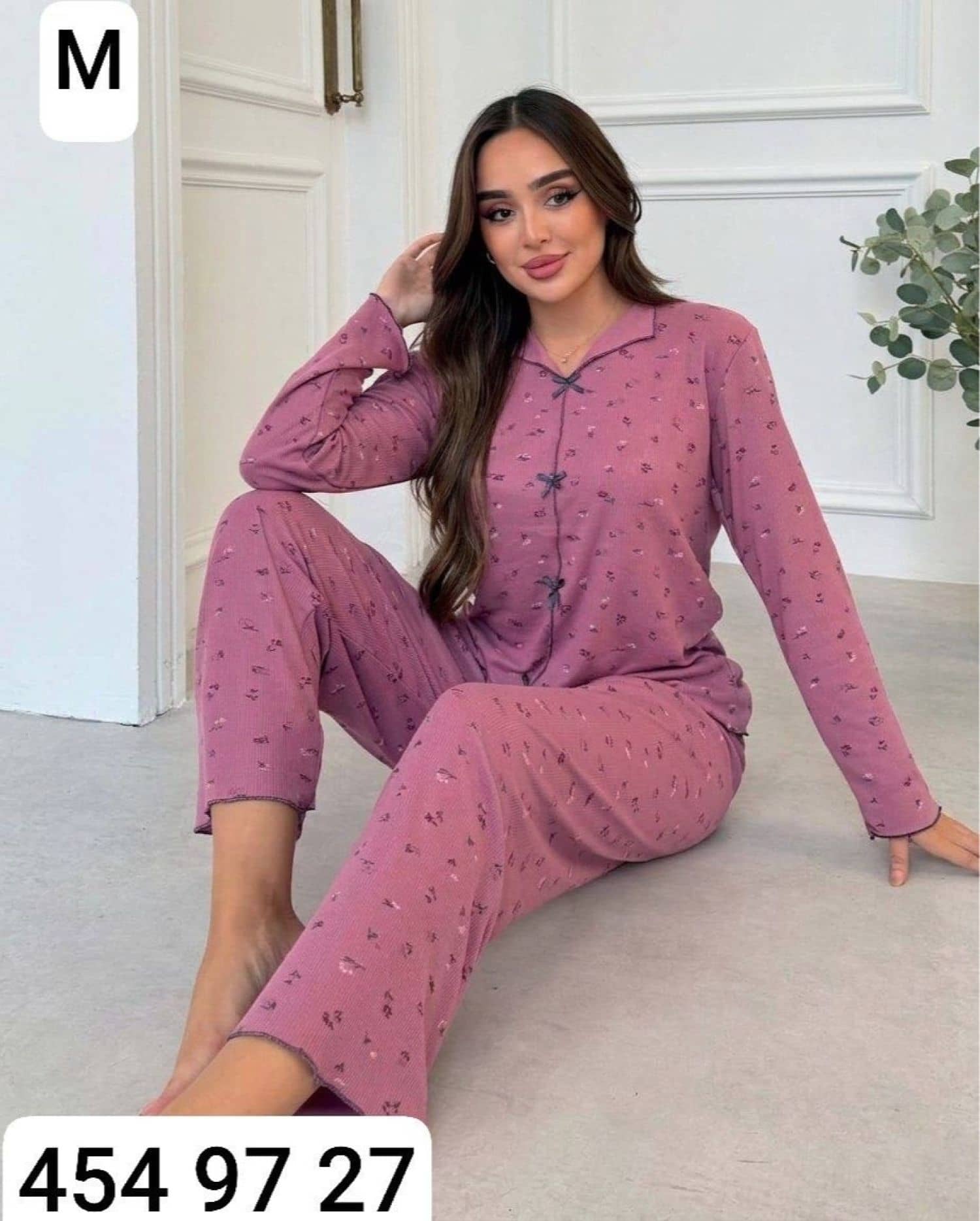 Cuffed Sleeve Pajamas M-800