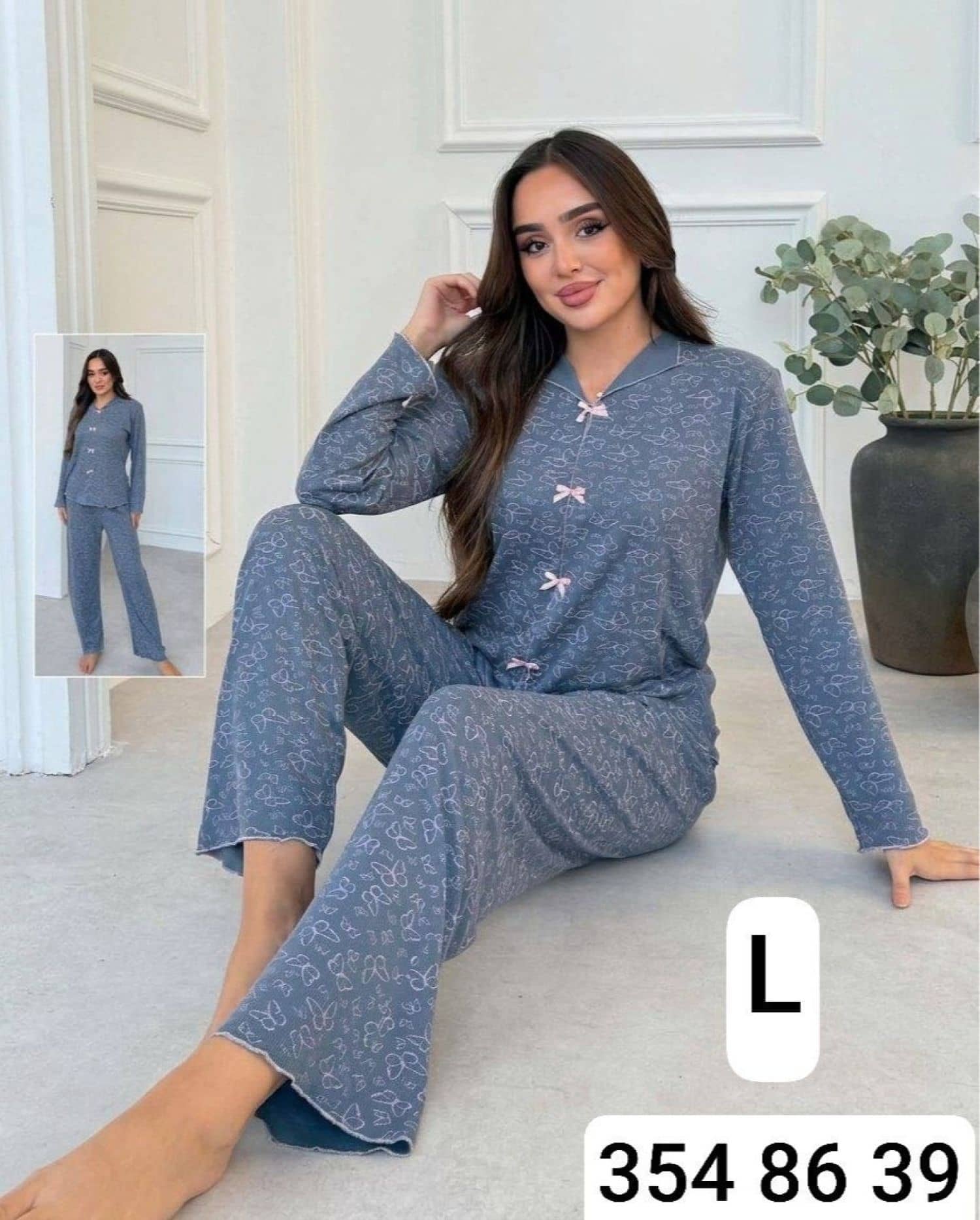 Manşet Kollu Pijama M-800