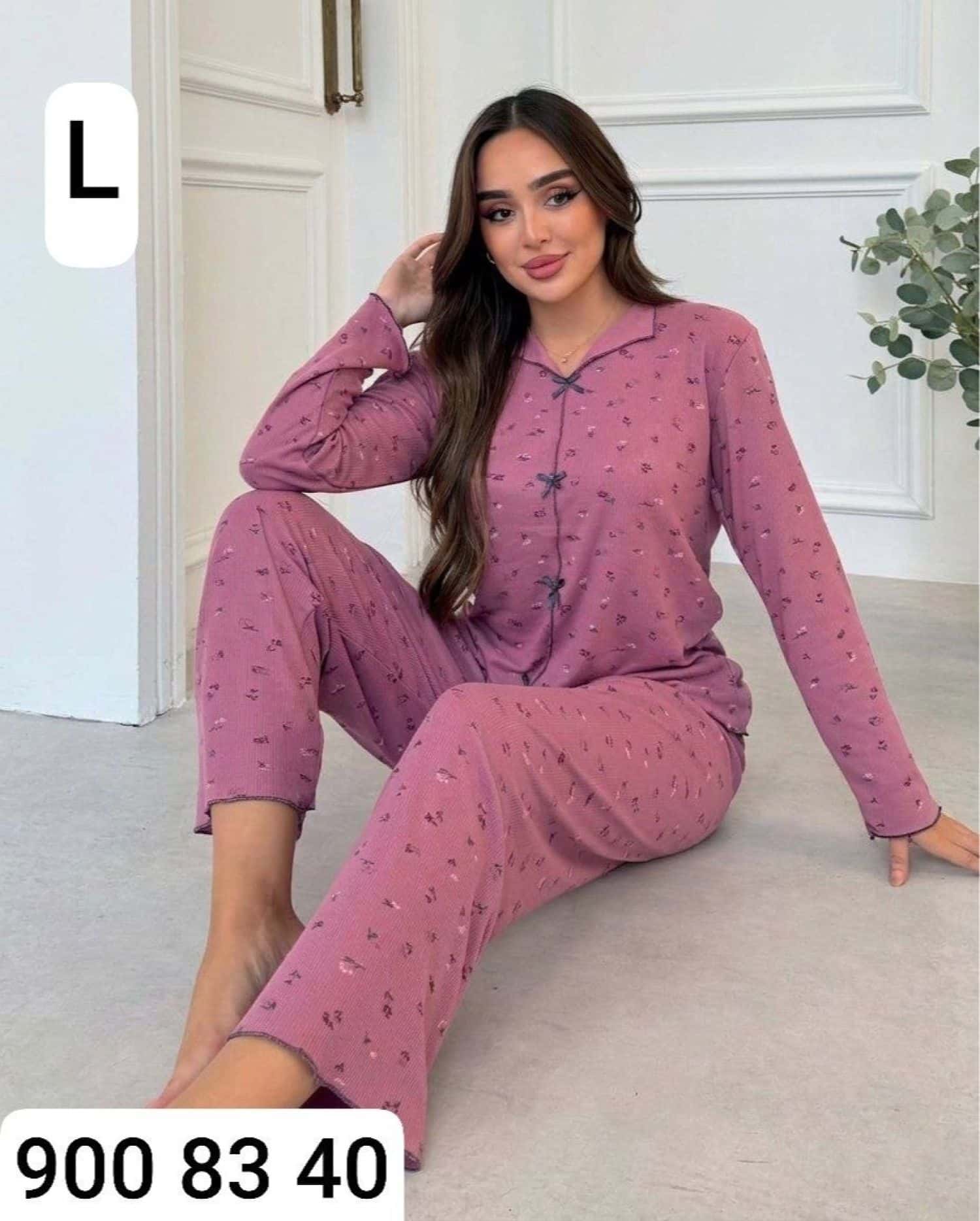Manşetli Kol Pijama M-800 1