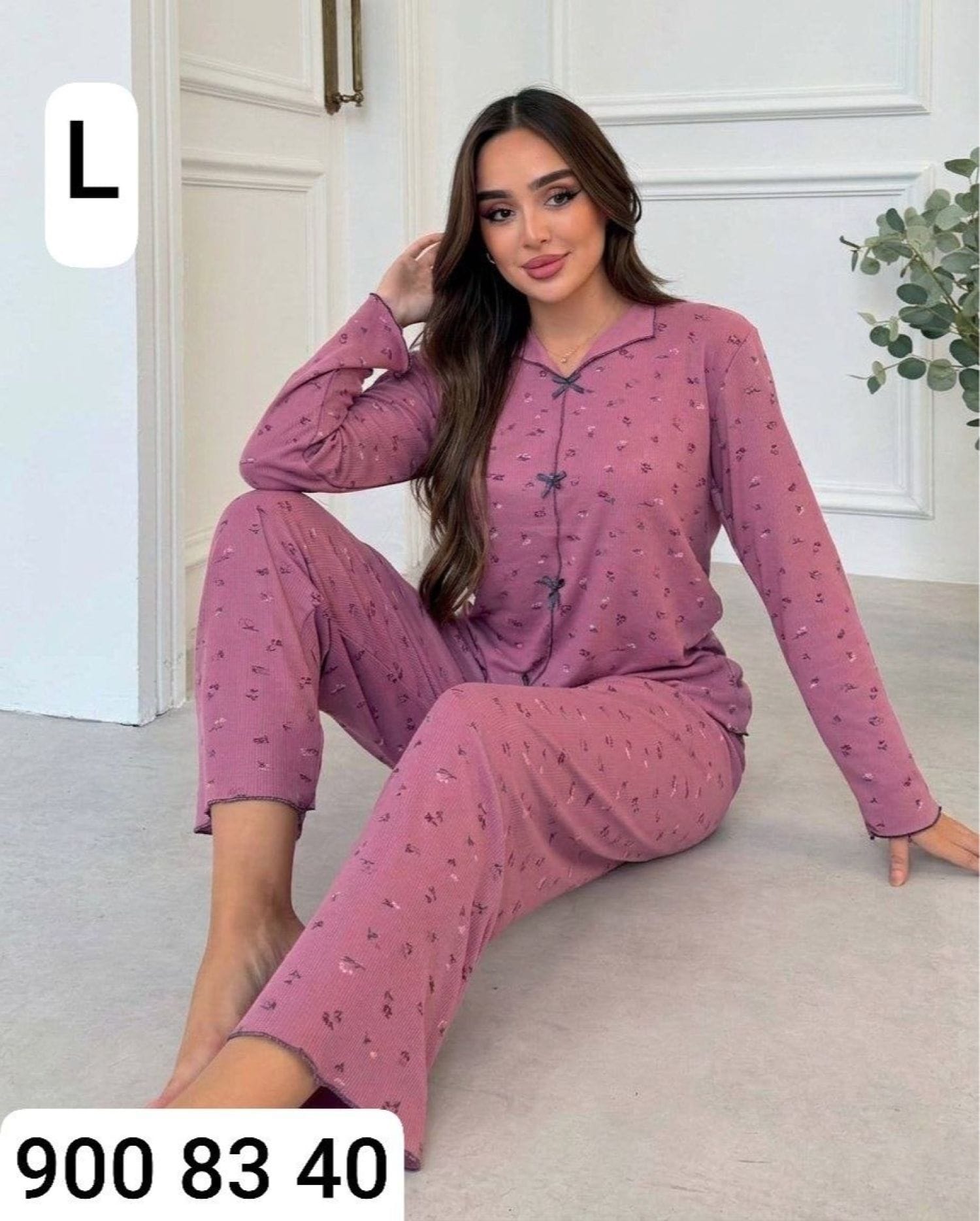 Manşetli Kol Pijama M-800