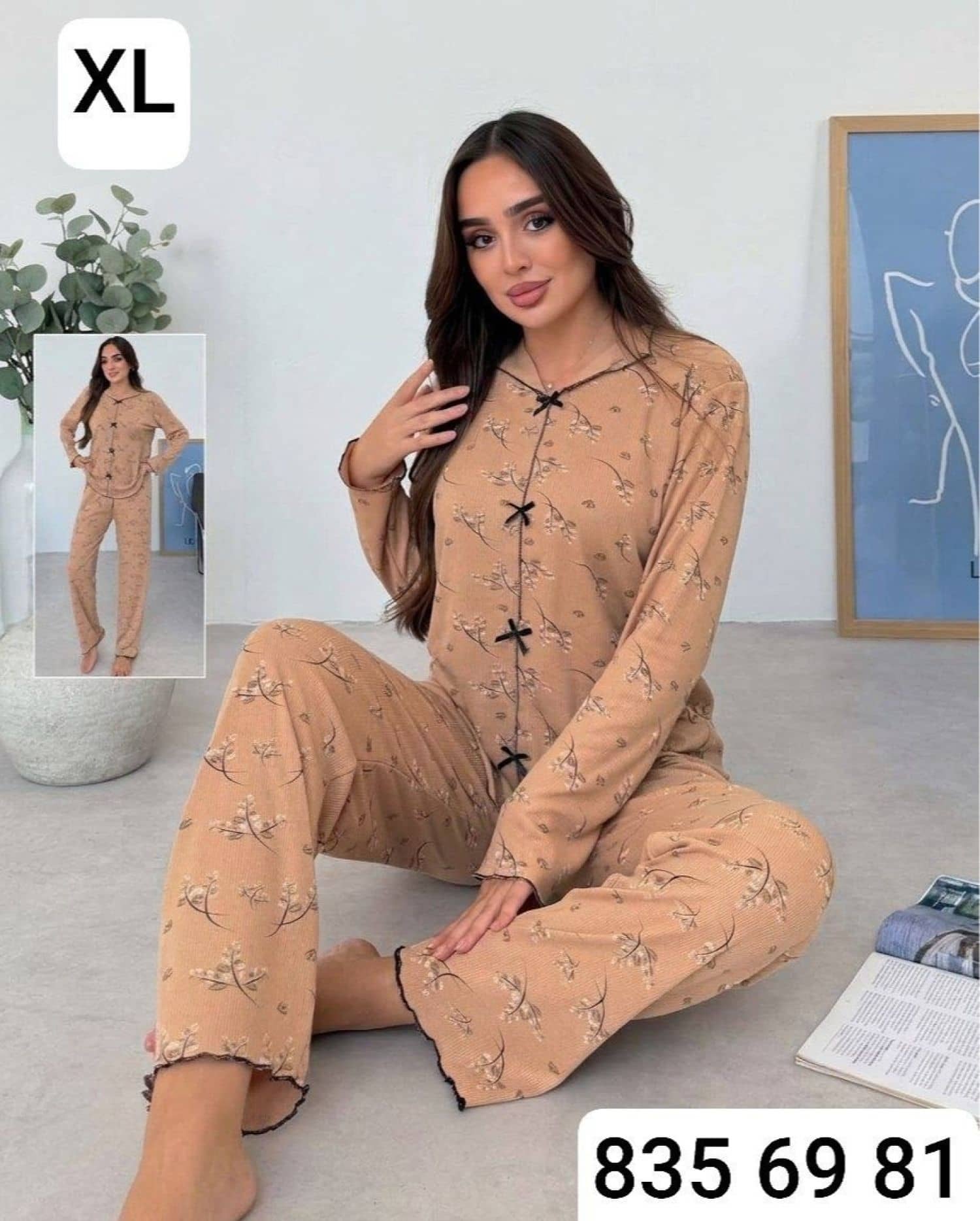 Cuffed Sleeve Pajamas M-800