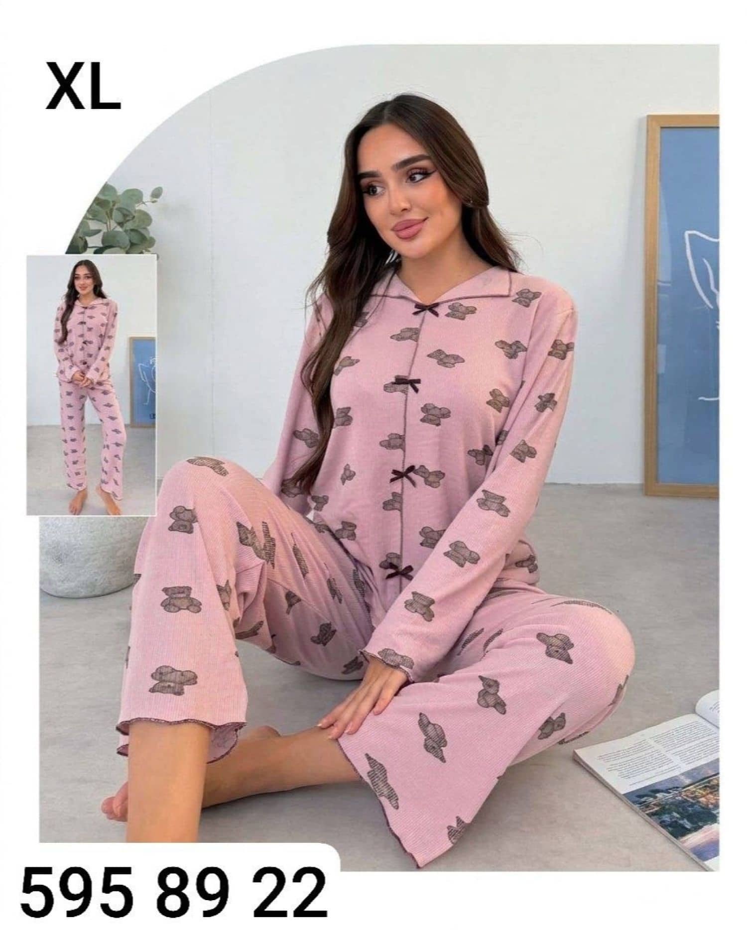 Cuffed Sleeve Pajamas M-800