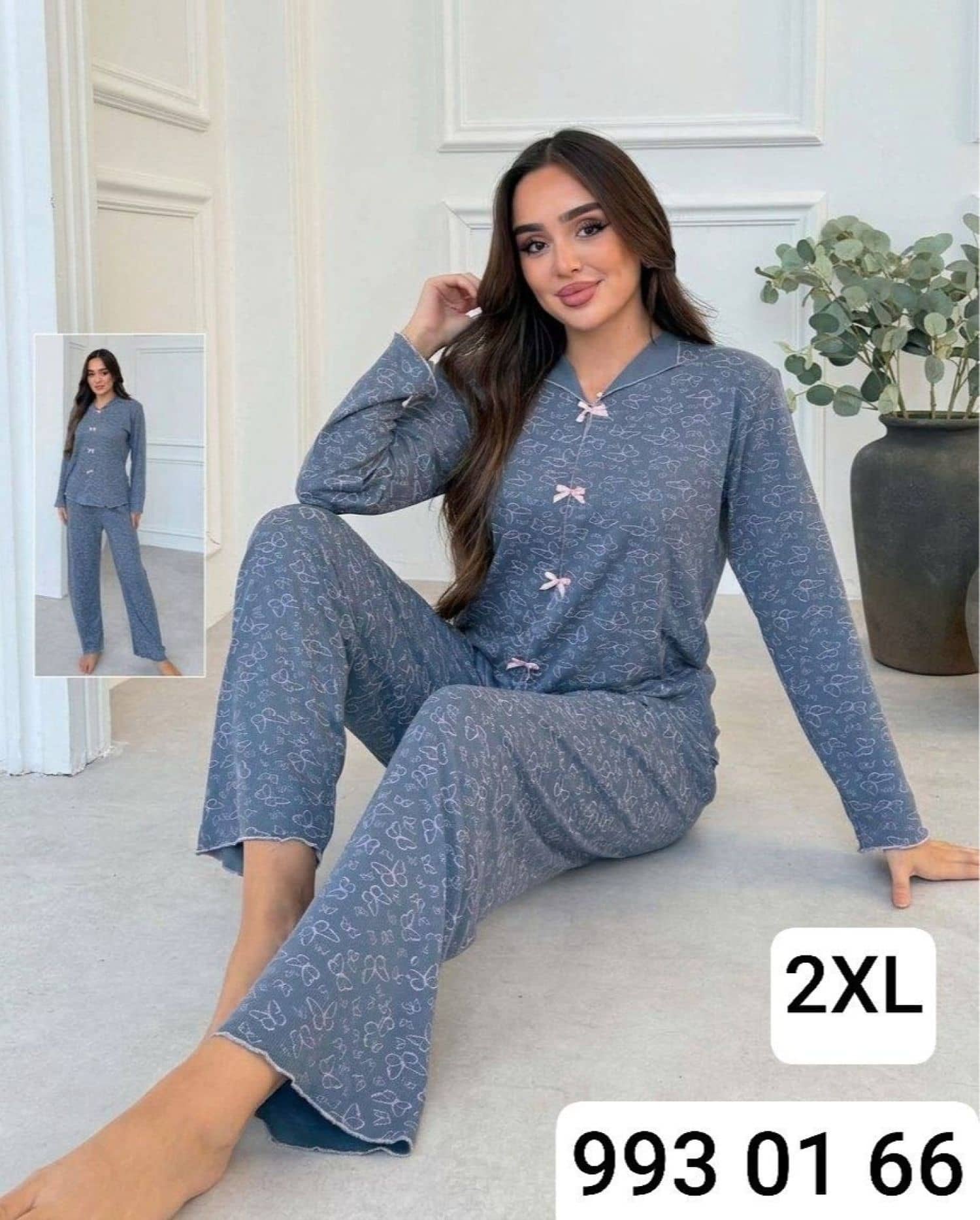 Manşet Kollu Pijama M-800
