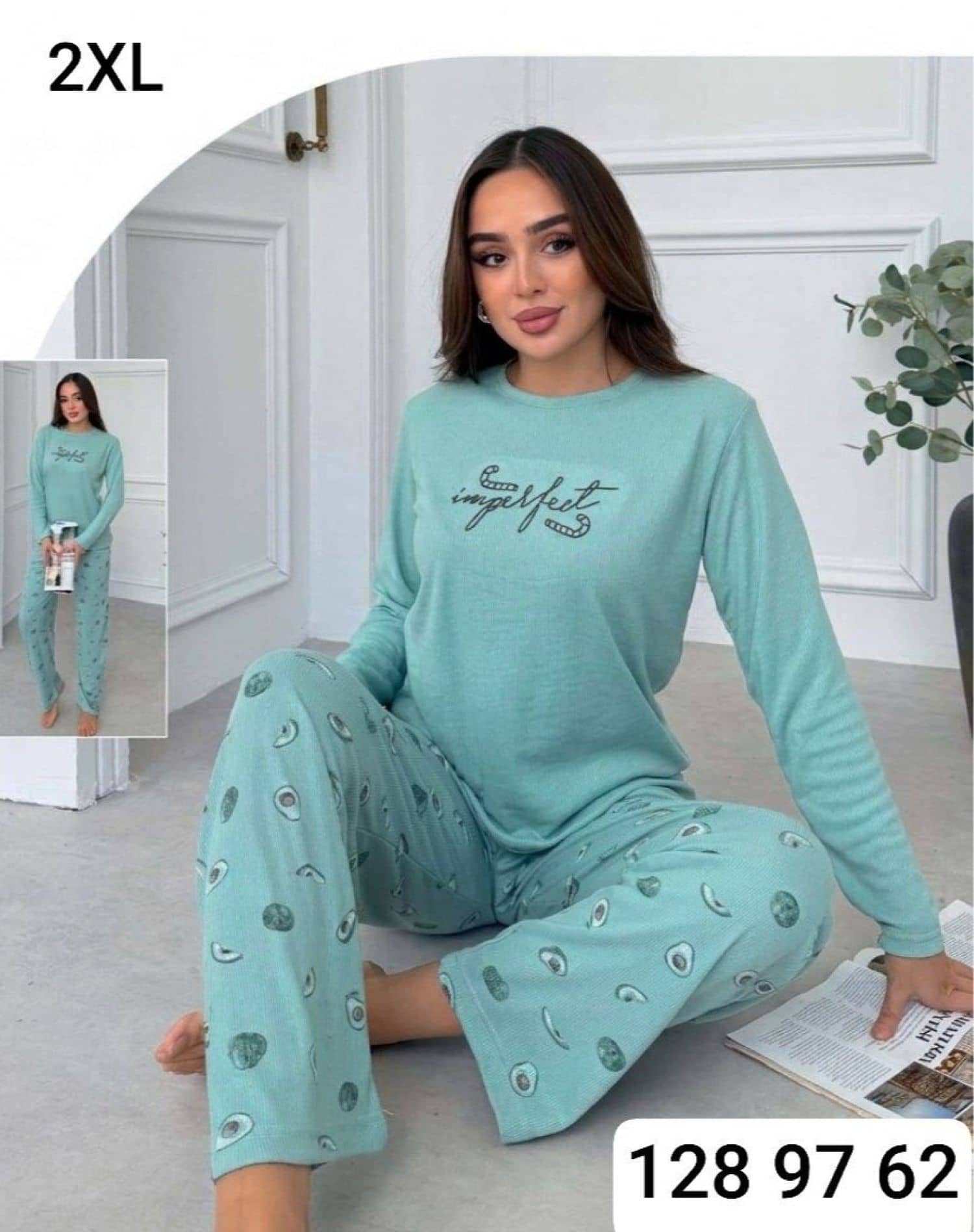 Ribbed Sleeve Pajamas M-02000
